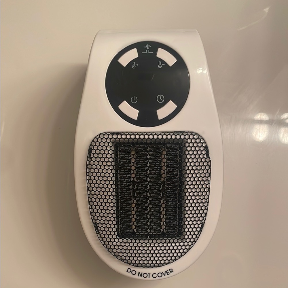 White and Black Portable Heater